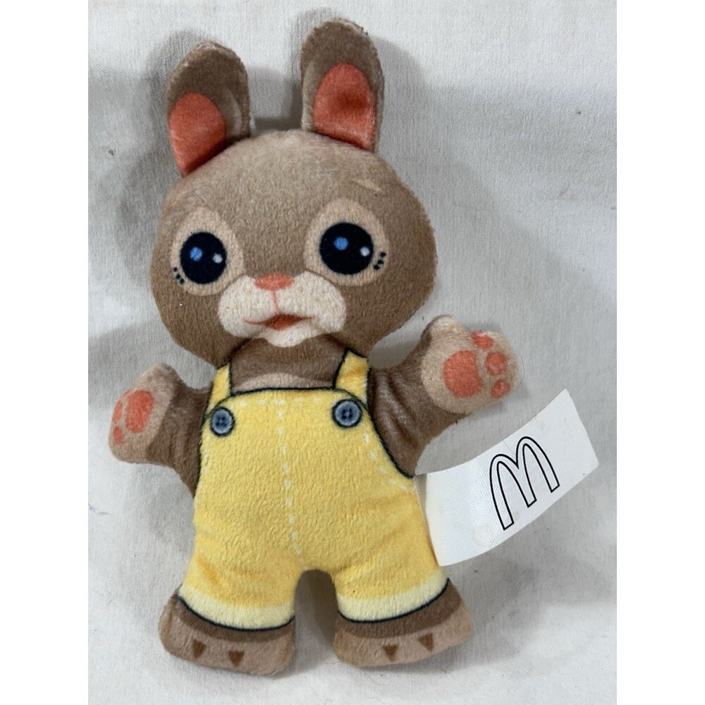 McDonald's 2020 Under 3 Plush Bunny Rabbit Happy Meal Toy Yellow Overalls
